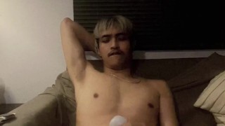 Asian boy Masterbating Cumshot