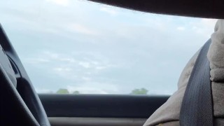 Country boy bates in his truck on the highway