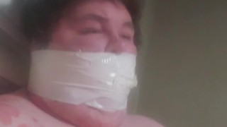 Fat Bastard gagged sounding CBT bondage
