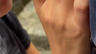 TEEN ALMOST CAUGHT FUCKING IN TOURIST HOTSPOT - RISKY PUBLIC SEX