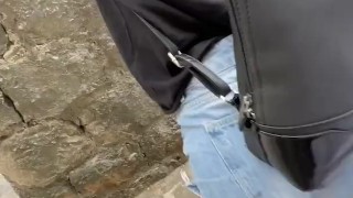 TEEN ALMOST CAUGHT FUCKING IN TOURIST HOTSPOT - RISKY PUBLIC SEX