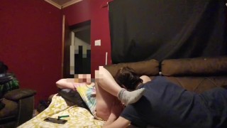 Evening fun with girlfriend. 