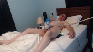 Twink Using My New Milking Machine nimblestroker for an Explosive Finish