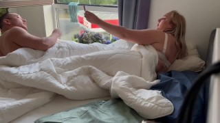 Sexy Sensual Kissing Foreplay Blowjob and Sex in the Bed - StellaAndXavier