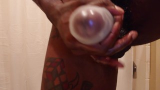 Hallelujah Johnson with sex toy BBC Masturbating 