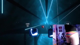 Femboy Ass Jiggles to BeatSaber