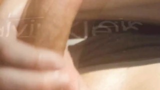 I love to masturbate and fill my boxers with my big cock, cum