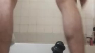 Got so horny I had to ride this Giant Screw dildo