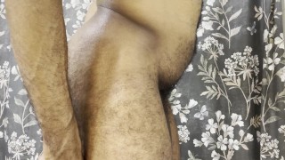 Filling my ass with this giant toy until it bulges my stomach