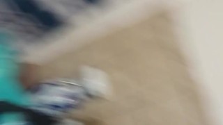 New video before shower nutted on floor dirty hole 