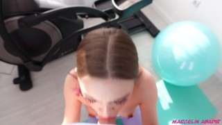 she did MORNING EXERCISES and he CUM ON FACE