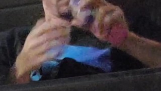 Short pov - watching me jackoff and bust a nut in my truck