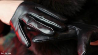 GLOVES fetish - long ASMR video - jerk off for beautiful Pin Up Goddess!
