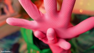 GLOVES fetish - long ASMR video - jerk off for beautiful Pin Up Goddess!