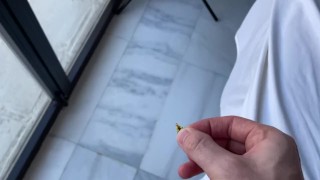 Macrophilia - taped to giants foot and sock 
