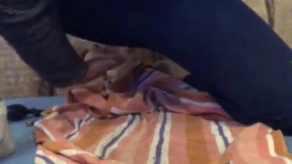 Pissing dildo ass fuck