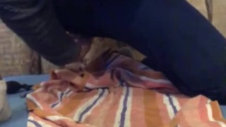 Pissing dildo ass fuck