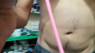 guy making BREAST TORTURE pump maximum level hard electric nipple pump