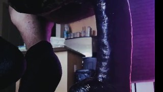 BBC Dildo Stretching my Tight Ass