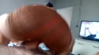 little dress glued to the ass just punching the pussy in the cock watching porn🍆🍑😋💦