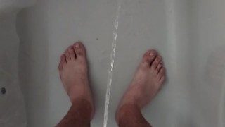 Pissin in the tub 