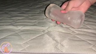 固定オナホに腰振りオナニー♡【テロップ有】