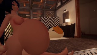 Bloating My Belly So Round With Cum