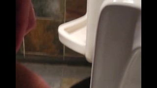 johnholmesjunior hanging out in mens bathroom urinal during vancouver supper downtown