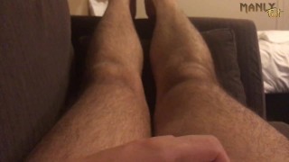 TRADIE TEMPTATION - TIME TO TEASE - AUSSIE TRADIES BEAUTIFUL FEET AND STROKING STRONG COCK - HI VIS