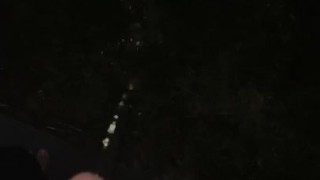Slow Motion Outdoors Pissing in Backyard