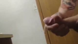 Masturbating in the bathroom and I cum everywhere 