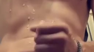 Cum blast shoots all over my chest and body 