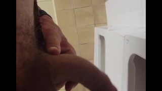 johnholmesjunior showing cock off in busy public mens bathroom out in whiterock
