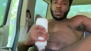 Fucking Fleshlight in the car **Wait until you see the cream**