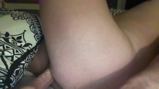 TWINK BOTTOM FUCKS TIGHT ASSHOLE WITH 10" DILDO