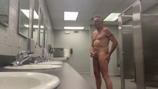 Road side rest area jack off, but why do it in a stall when you can stand in the open and jack?