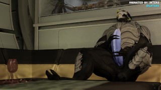 Male Turian Muscle Hyper Growth Animation