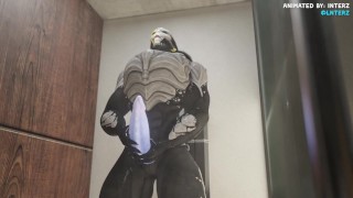 Male Turian Shower Muscle Hyper Dick Growth Animation