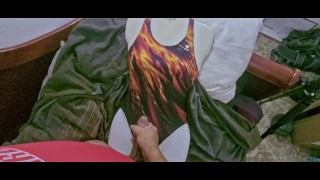 POV Red Lifeguard Suit Bed Session – Real Ex-Wife Swimsuit Tribute with Audio & Slow-Mo