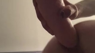 Fuck myself with huge dildo