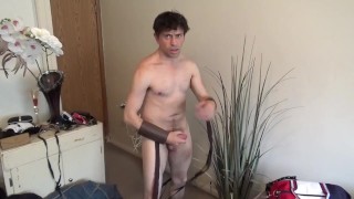 Gladiator Dude Starts Shy Then Gets Into Theme with Wife!