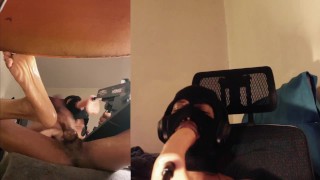 Gagging On Chad White Dildo While Stroking My Greasy Pole