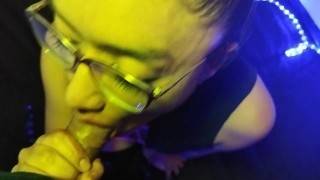 👅Amiga de lentes en tremenda Mamada