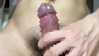 Male college student close-up masturbation Bukkake (1/2)