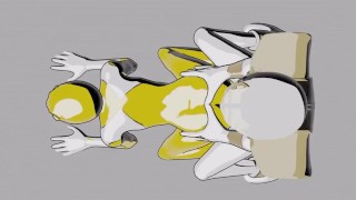 White and Yellow ranger Doggystyle Anal