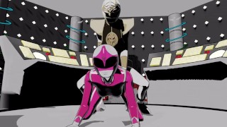 White and pink ranger Doggystyle Anal