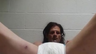 Diaper Lover tranny getting padded 