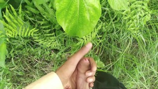 Big Cock Cumshot In Natural Garden, Outdoor Cumshot