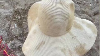 Amateur couple have sex on Greek beach