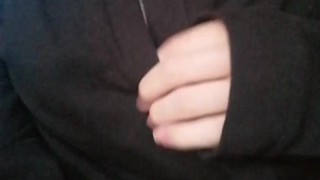 Asian Amateur walks street and shows her tits in public in uniform after school flash tits